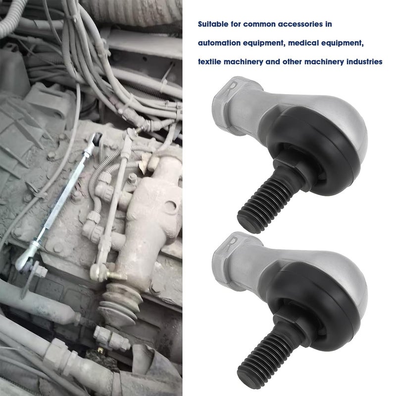 SING F LTD 4Pcs M8x1.25 Right Hand Thread Ball Joint Angle Joint Joint Bearing Ball Joint Steel Galvanized Male Rod End Bearing Ball Joint - Image 3